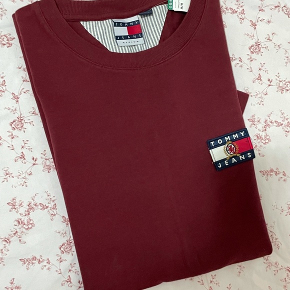 Tommy Hilfiger burgundy/maroon t shirt men size M - Picture 5 of 6